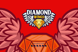 luxury diamond style logo design for premium brands