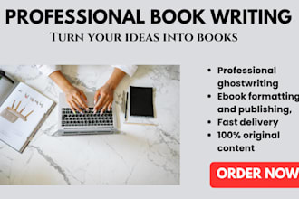 ghostwrite 50k words self help, memoir, business nonfiction ebook or manuscript
