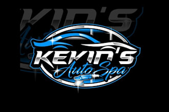 design monogram car detailing business logo