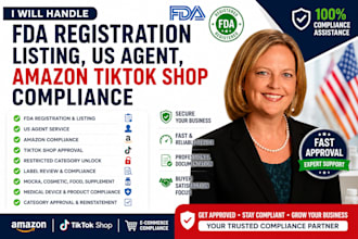 handle fda registration, lisitings, us agent, amazon tiktok shop compliance