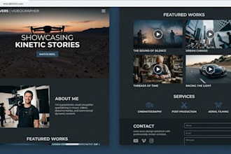build squarespace agency portfolio website artist portfolio videographer website