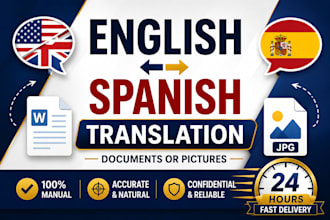 translate english to spanish or spanish to english documents or pictures