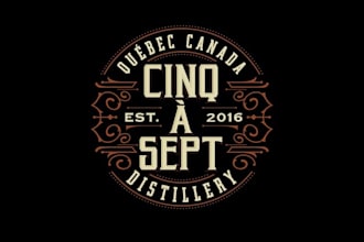 create old school logo with a twist for a craft distillery