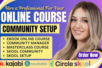create skool online course creation ebook course content skool community manager