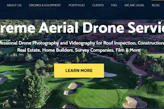 design wix drone photography website wix aerial videography mapping website