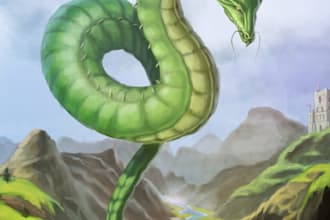create an original digital painting of a dragon for you