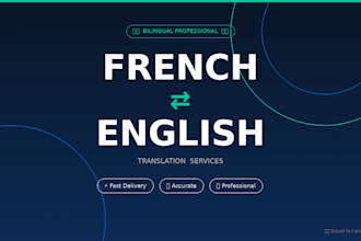 translate your documents from french to english or english