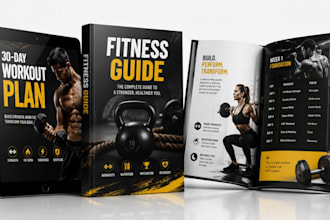 design fitness ebook, pdf lead magnet, workout plan, gym training ebook pdf