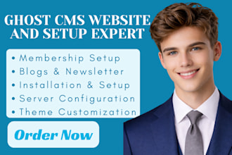 build ghost cms website customize ghost theme ghost newsletter clone wix website