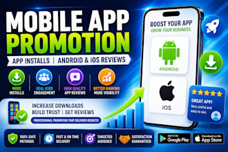 do mobile app promotion, app install, android, ios app review
