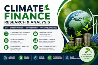 do climate finance research and analysis