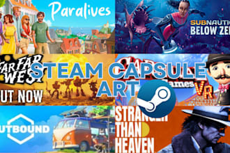 design steam capsule game poster game banner game promotion for indle game art