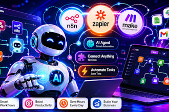 build ai agent automation with n8n zapier and makecom