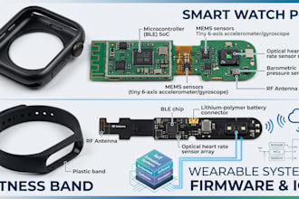 design smart watch, fitness band and wearable pcb systems