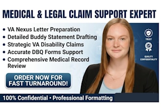 with va claim and medical health documentation support