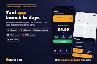 build a taxi booking app with driver, rider and dispatcher panel