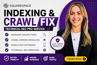fix squarespace indexing, crawl errors, mobile and technical seo pro service