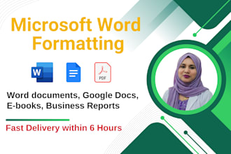 professionally format word documents, reports, and ebooks
