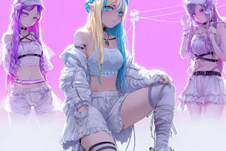 create commercial anime art of your preferred character
