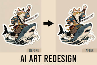 redesign ai images into professional 2d artwork