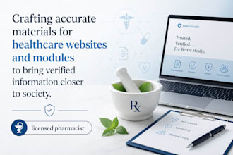 deliver expert medical content as a licensed pharmacist