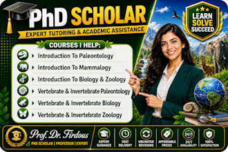 introduction to paleontology vertebrate biology invertebrate zoology mammalogy