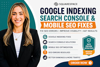 fix squarespace google indexing, search console and mobile, issues seo errors