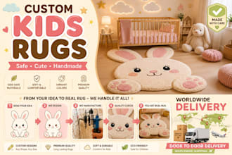 create custom kids rugs for nursery and playroom decor