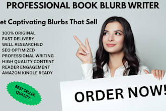 write a compelling book blurb, description and tagline