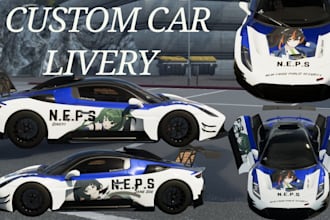 design custom car livery skins and wraps for fivem gta 5 police ems vehicles