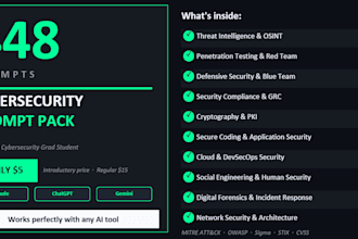 provide 448 expert cybersecurity ai prompts for pentest, soc, grc and dfir