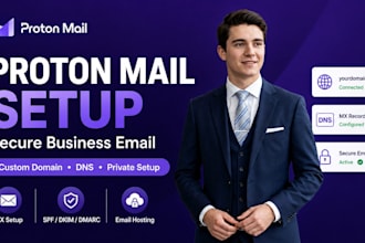 setup proton mail secure business email custom domain