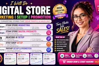 do stan store marketing, stan store digital products, beacons ai, payhip setup
