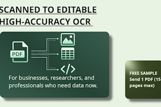 perform advanced ocr  on scanned pdfs or images