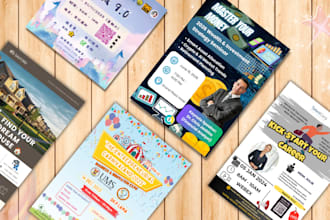 design an aesthetic vibrant flyer, retro poster or modern event flyer