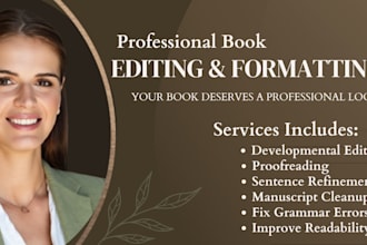 professionally edit and proofread your book for clarity and readability