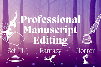 professionally edit your speculative fiction manuscript