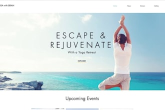 design squarespace yoga retreat website meditation camp website wellness escape