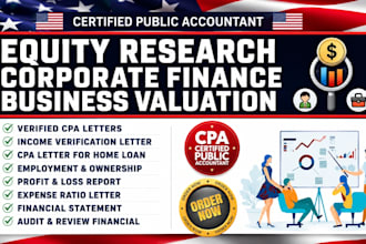 do financial modeling, valuation, equity research analysis and corporate finance