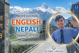 do professional english to nepali translation