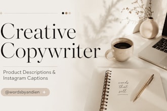 write creative product descriptions and instagram captions