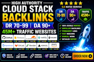 make powerful permanent cloud backlinks from dr 75 to dr95 cloud platforms