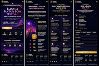 design and develop a modern event website