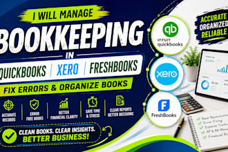 manage quickbooks xero freshbooks bookkeeping fix errors and organize books