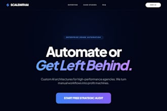 build a premium ai automation agency website