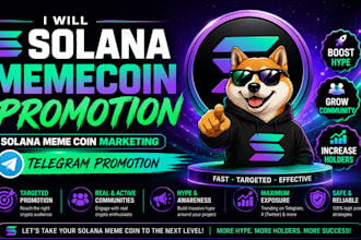 solana meme coin promotion, solana meme coin marketing, telegram promotion