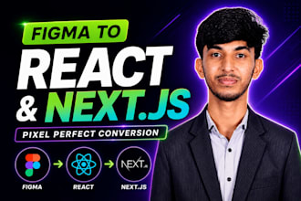 convert figma design to react next js website or web app with tailwind CSS
