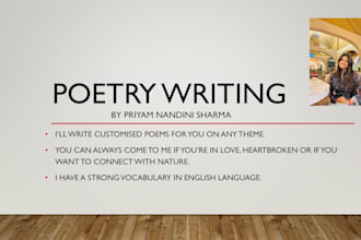 write customised poems for you in english