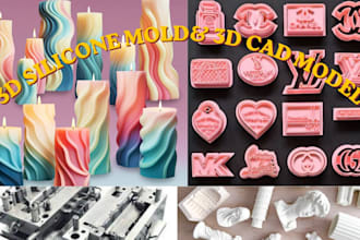 make 3d printable silicone mold stl file for resin and crafts