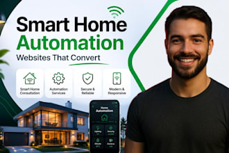 build a smart home automation website and home automation service page